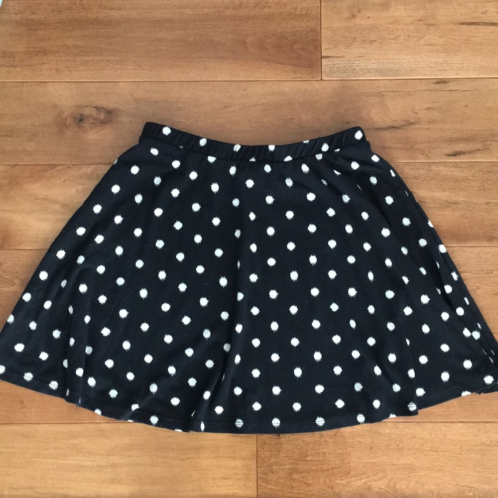 Black and White Polka Dot Skirt